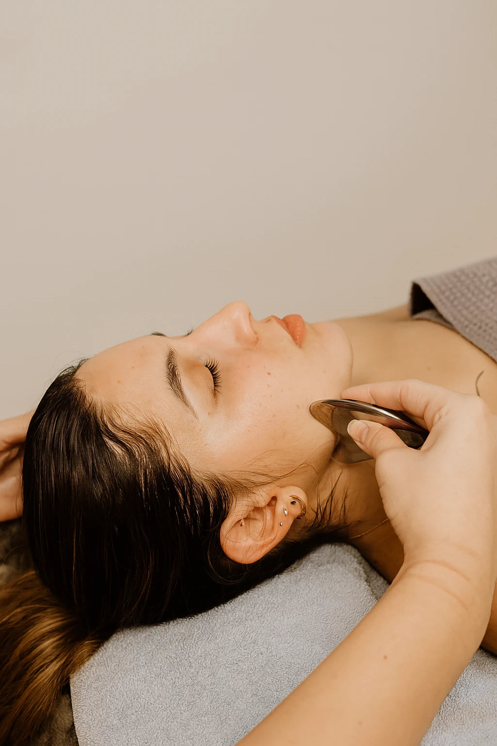 Gua sha facial treatment