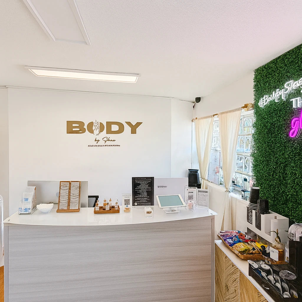 The welcoming Body by Shae studio reception in Winter Park